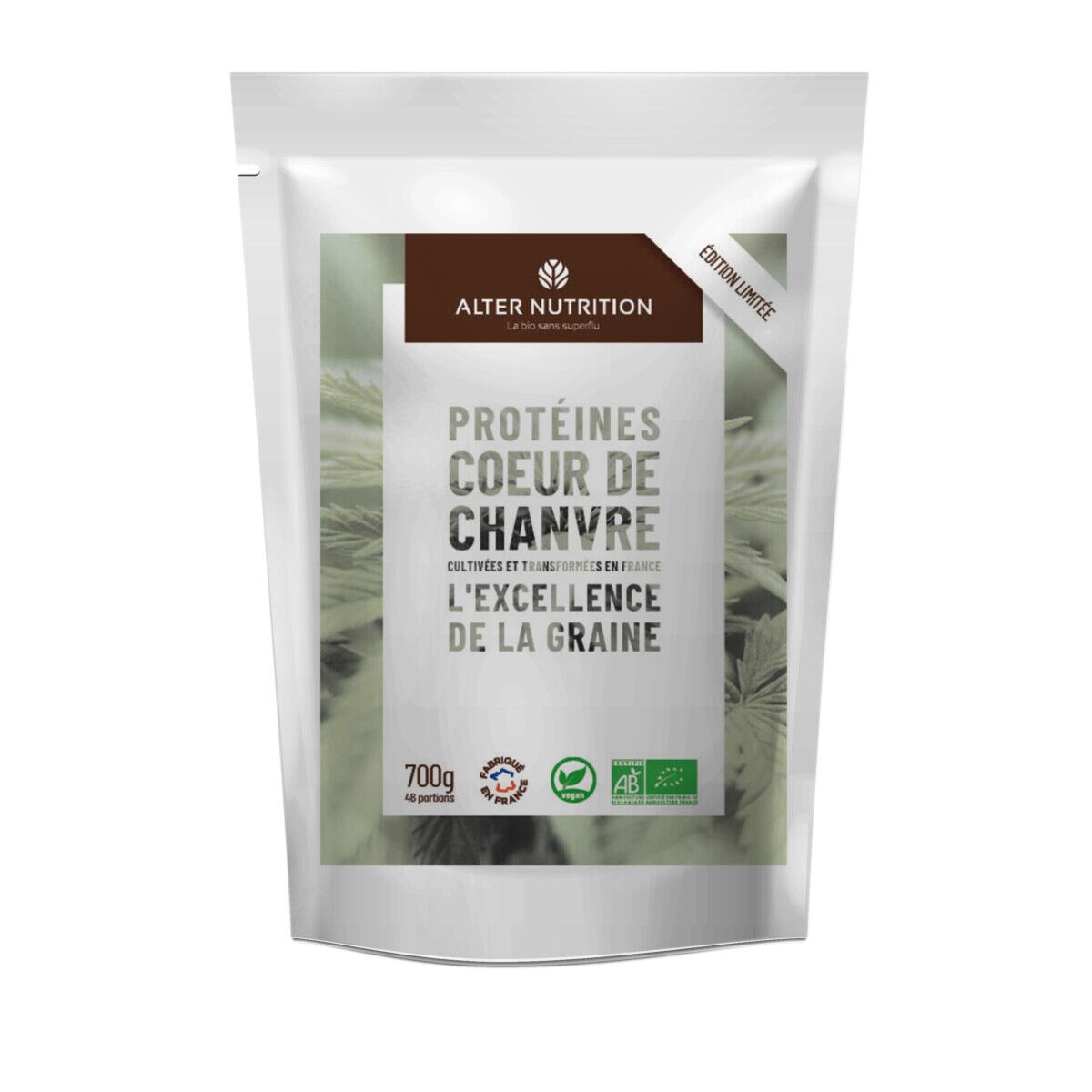 Protéines de coeur de chanvre bio blanche