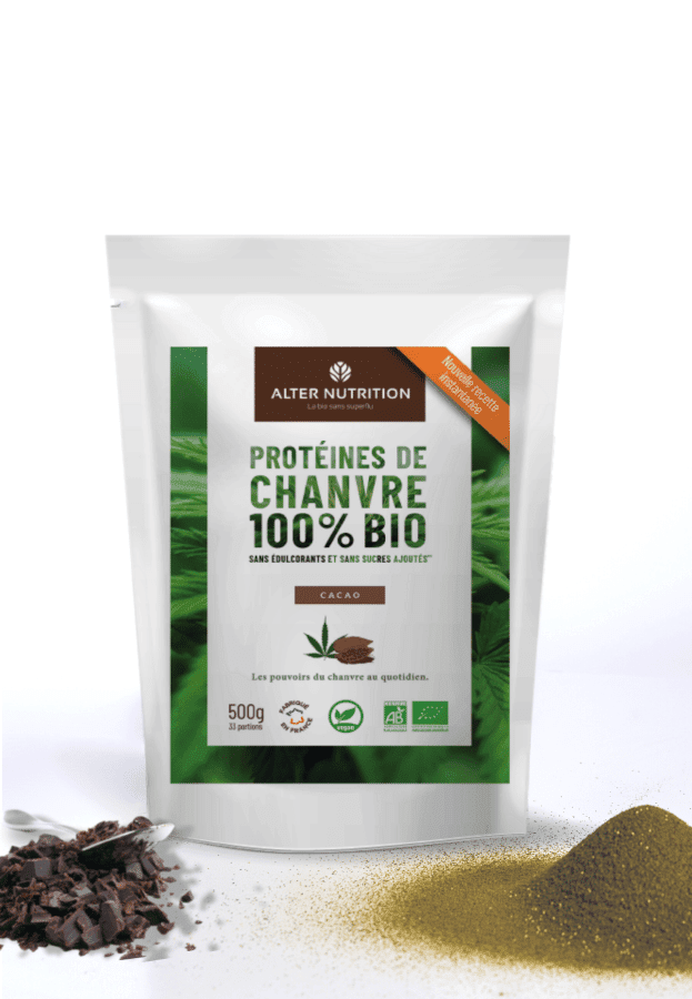 Protéines de chanvre bio cacao