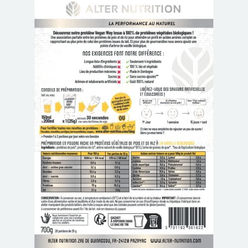 Whey vegan vanille dos