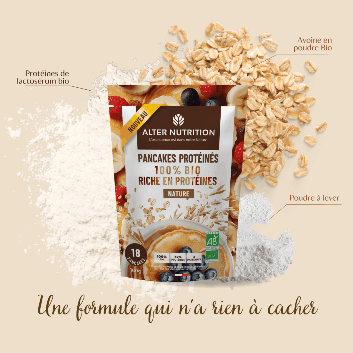 Préparation Pancakes Protéinés Bio