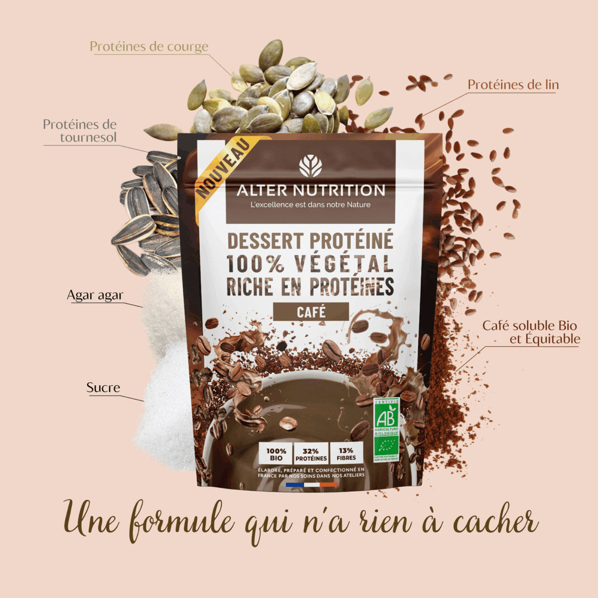 Pack desserts protéinés bio 2x 180g