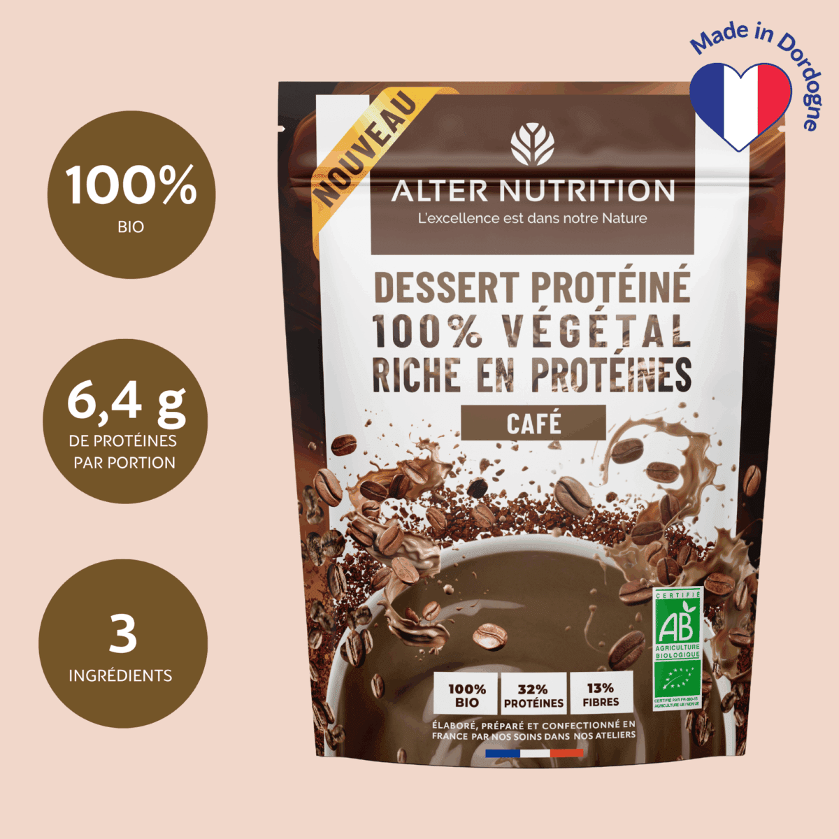 Pack desserts protéinés bio 2x 180g