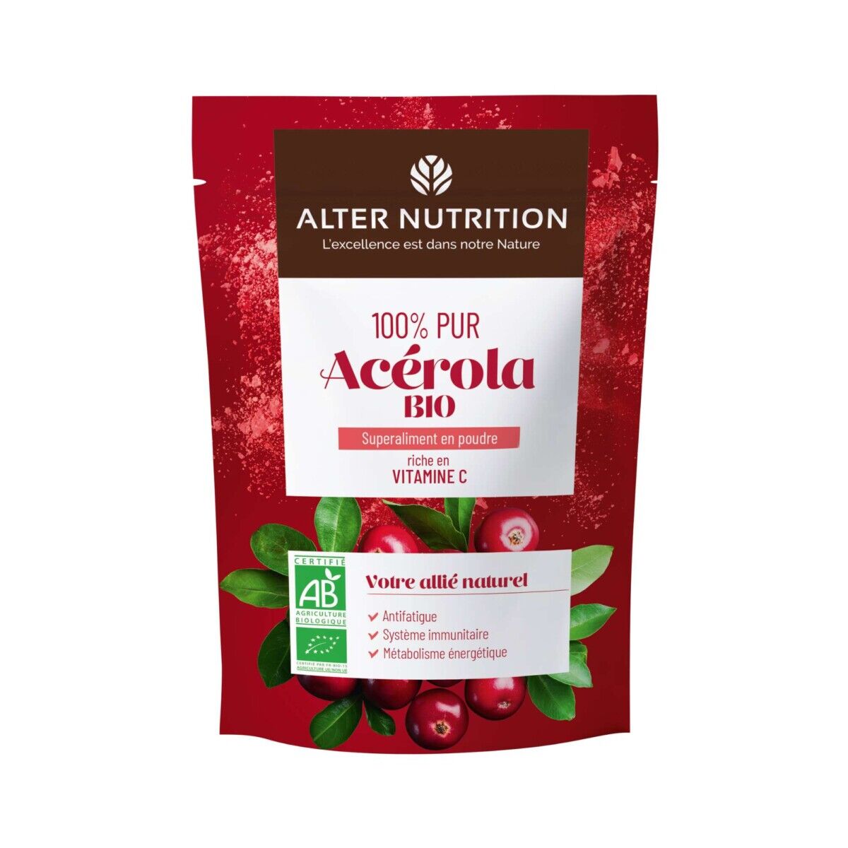 Acérola bio lyophilisée en poudre 50g