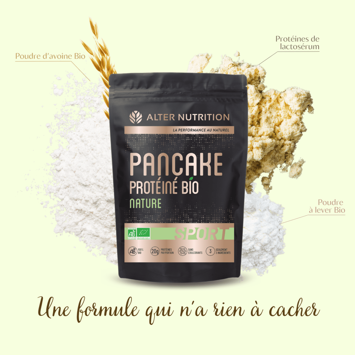 Pancakes Protéinés Bio - 600 g
