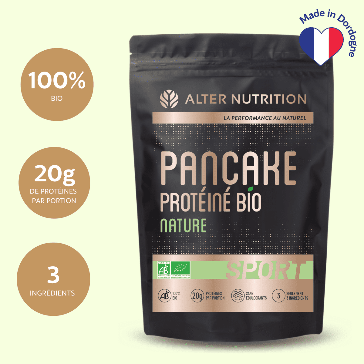 Pancakes Protéinés Bio - 600 g