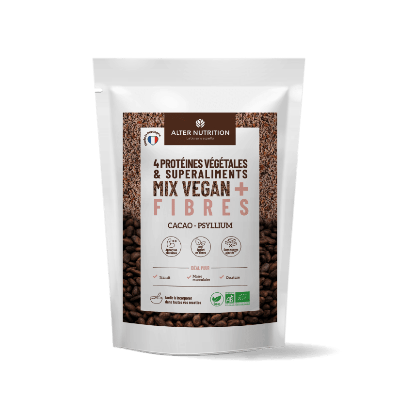 Protéines Végétales Psyllium et Cacao bio