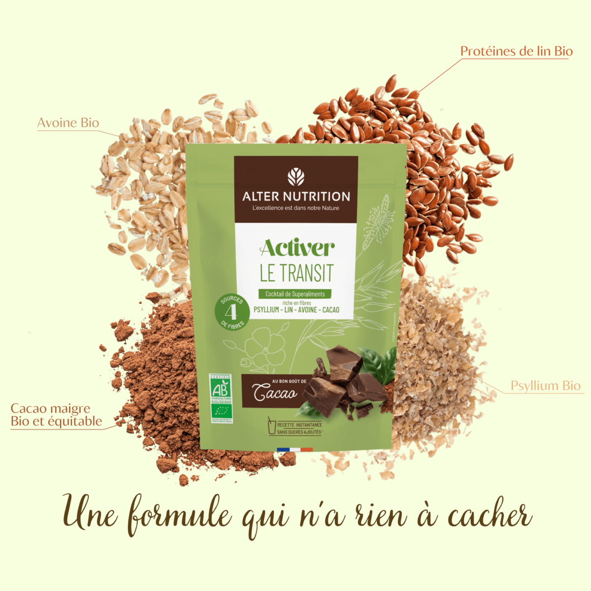 Cocktail Bio de super aliments Spécial transit intestinal au psyllium - 200 g