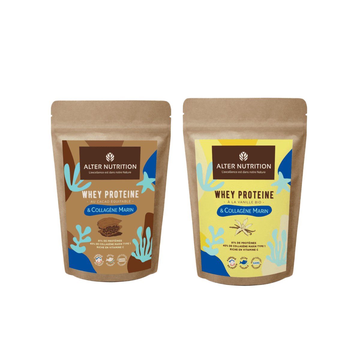 Whey Protéine Bio au Collagène marin