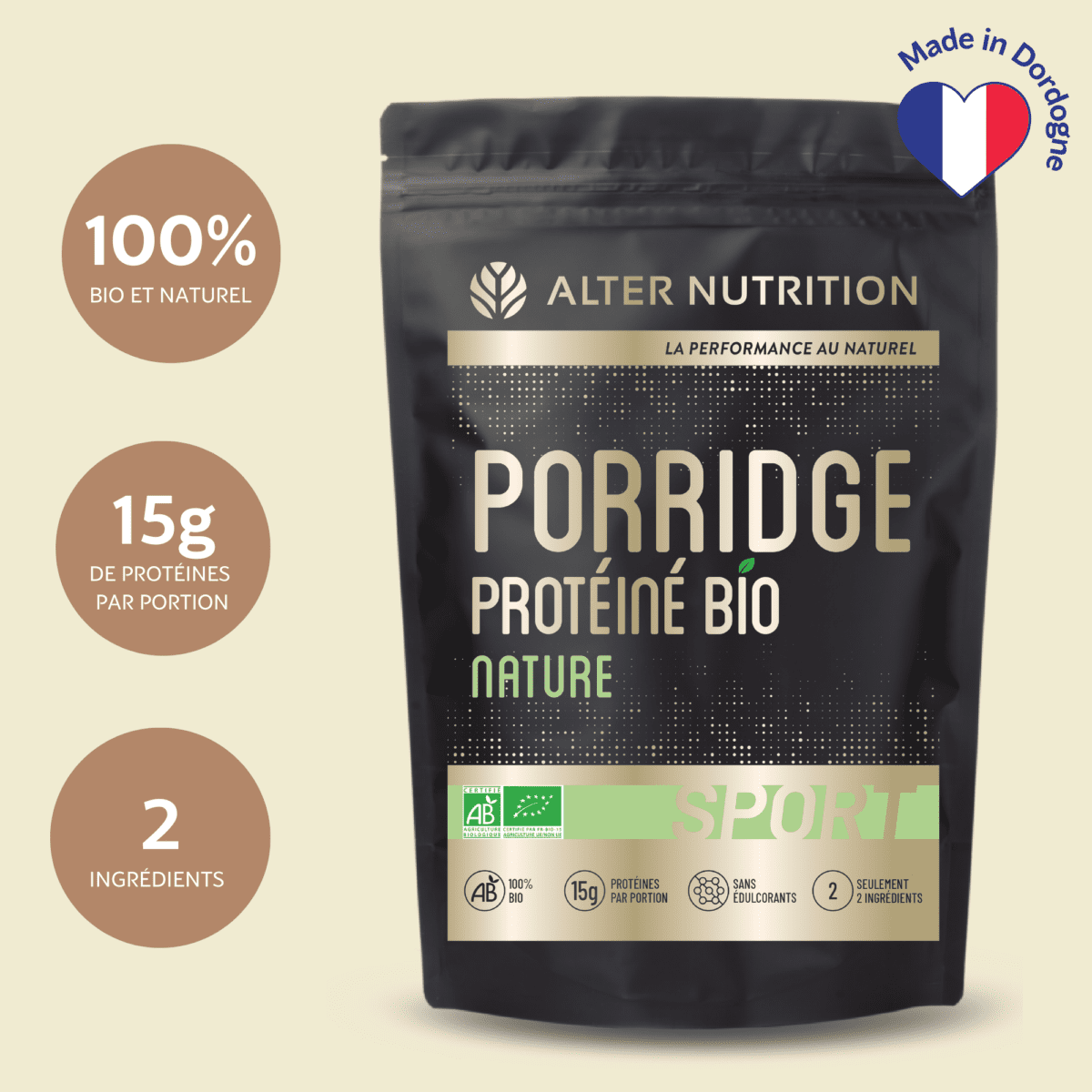 Porridge Protéiné Bio 1kg